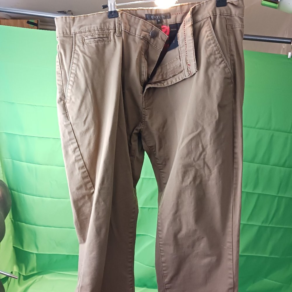 men pants brown city life 36